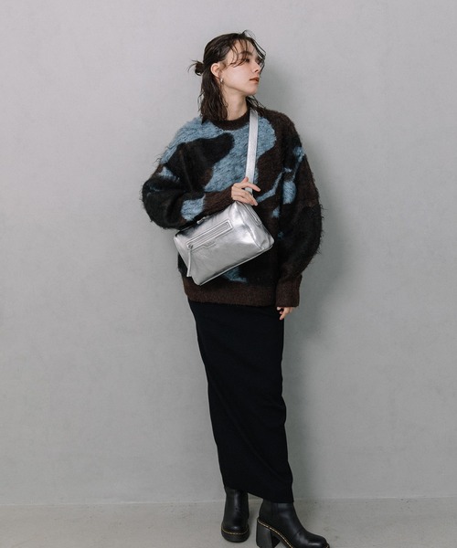 Beau're（ヴュレ）の「BEAURE Box Body Bag（ボディバッグ/ウエストポーチ・レディース・ブラック/シルバー/モカ・FREE）」の9枚目の写真