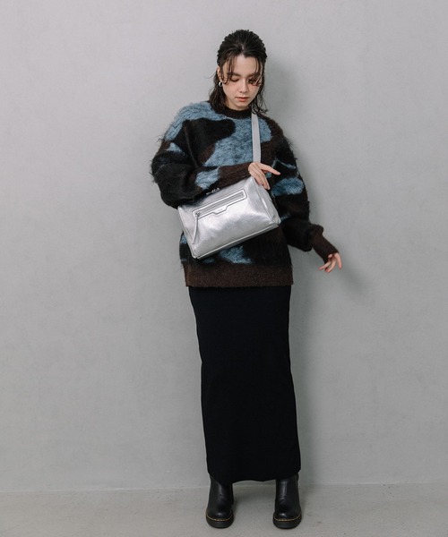 Beau're（ヴュレ）の「BEAURE Box Body Bag（ボディバッグ/ウエストポーチ・レディース・ブラック/シルバー/モカ・FREE）」の10枚目の写真