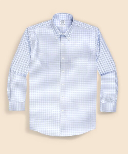 BROOKS BROTHERS(ブルックスブラザーズ)の「スーピマコットンストレッチ ブロードクロス チェック ドレスシャツ Regular Fit(シャツ/ブラウス・メンズ・ブルー系その他・16 1/2-32/15-32/15 1/2-33/15-33/16-33/16-31/17-32/14 1/2-31)」の4枚目の写真