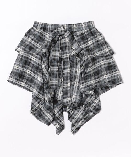 Figments（フィグメンツ）の「ブリーチチェックイレヘムスカート（スカート・レディース・ブラック/ブラウン・FREE）」の13枚目の写真