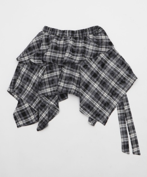 Figments（フィグメンツ）の「ブリーチチェックイレヘムスカート（スカート・レディース・ブラック/ブラウン・FREE）」の15枚目の写真