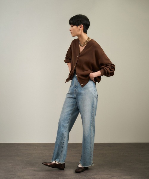 SALON adam et rope'（サロン アダム エ ロペ）の「シアーリブソックス（ソックス/靴下・レディース・オフホワイト/ブラウン/ブラック・FREE）」の6枚目の写真