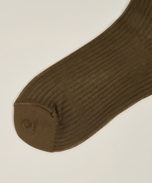 SALON adam et rope'（サロン アダム エ ロペ）の「シアーリブソックス（ソックス/靴下・レディース・オフホワイト/ブラウン/ブラック・FREE）」の10枚目の写真