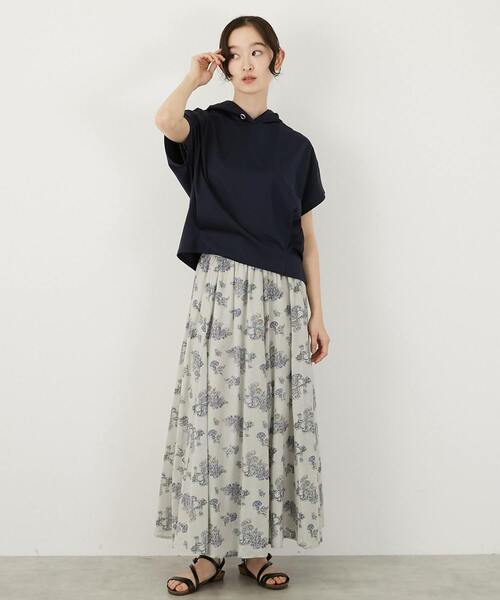 MELROSE claire(メルローズ クレール)の「スムースパーカー(Tシャツ/カットソー・レディース・オフホワイト/ネイビー/イエロー・FREE)」の13枚目の写真