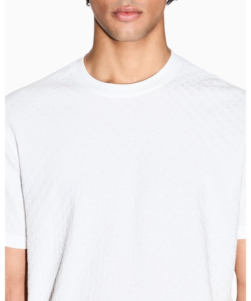 ARMANI EXCHANGE(アルマーニエクスチェンジ)の「【A|X アルマーニ エクスチェンジ】オールオーバージャカードロゴ 半袖クルーネックTシャツ/REGULAR(Tシャツ/カットソー・メンズ・ブラック/ホワイト・X-LARGE/LARGE/MEDIUM/SMALL/X-SMALL/XX-LARGE)」の7枚目の写真