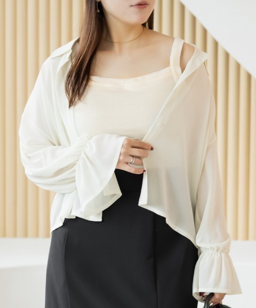 CLETTE(クレット)の「リブタンクトップ(タンクトップ・レディース・アイボリー/ブラック/チャコールグレー・4L/5L/LL/3L)」の1枚目の写真