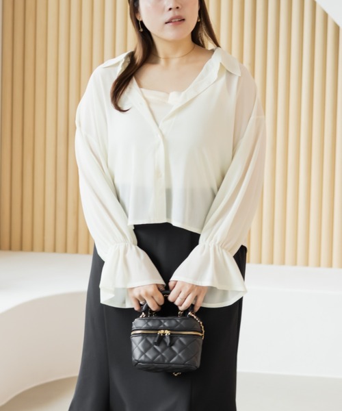 CLETTE(クレット)の「リブタンクトップ(タンクトップ・レディース・アイボリー/ブラック/チャコールグレー・4L/5L/LL/3L)」の12枚目の写真