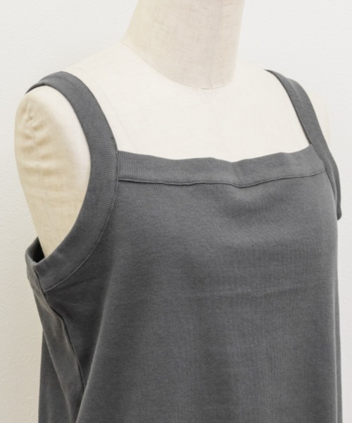 CLETTE(クレット)の「リブタンクトップ(タンクトップ・レディース・アイボリー/ブラック/チャコールグレー・4L/5L/LL/3L)」の6枚目の写真