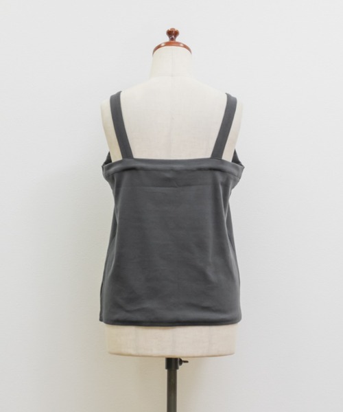 CLETTE(クレット)の「リブタンクトップ(タンクトップ・レディース・アイボリー/ブラック/チャコールグレー・4L/5L/LL/3L)」の7枚目の写真