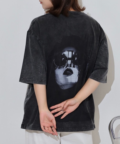RE730(アールイーセブンサーティー)の「バックコーラジュTシャツ(Tシャツ/カットソー・メンズ・ブラック/カーキ・M/L)」の20枚目の写真