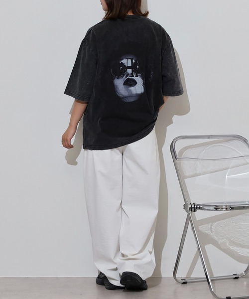 RE730(アールイーセブンサーティー)の「バックコーラジュTシャツ(Tシャツ/カットソー・メンズ・ブラック/カーキ・M/L)」の22枚目の写真