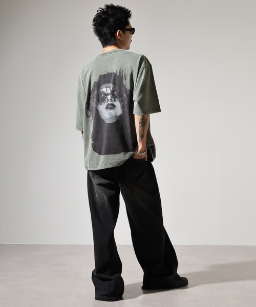 RE730(アールイーセブンサーティー)の「バックコーラジュTシャツ(Tシャツ/カットソー・メンズ・ブラック/カーキ・M/L)」の16枚目の写真
