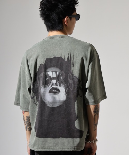RE730(アールイーセブンサーティー)の「バックコーラジュTシャツ(Tシャツ/カットソー・メンズ・ブラック/カーキ・M/L)」の13枚目の写真