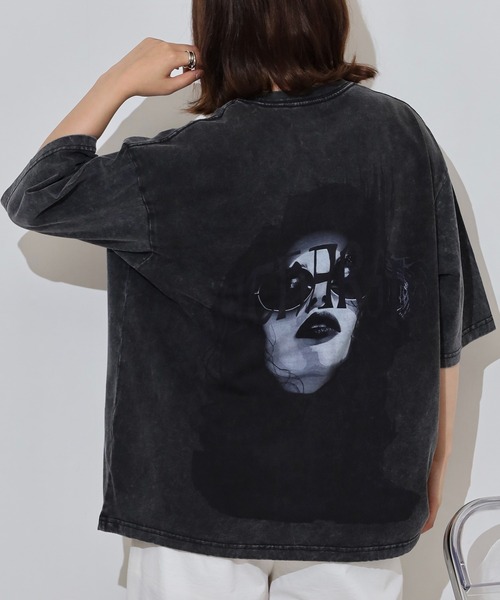 RE730(アールイーセブンサーティー)の「バックコーラジュTシャツ(Tシャツ/カットソー・メンズ・ブラック/カーキ・M/L)」の3枚目の写真