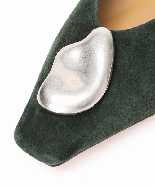 GRISE レザー ARTY オーナメントフラット ブラック24.5 追加》GRISE5cm