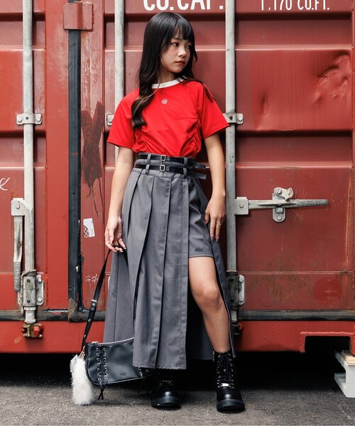 algy(アルジー)の「レースアップショルダーバッグ(ショルダーバッグ・キッズ・ブラック/オフホワイト/ベージュ/ピンク・FREE)」の7枚目の写真