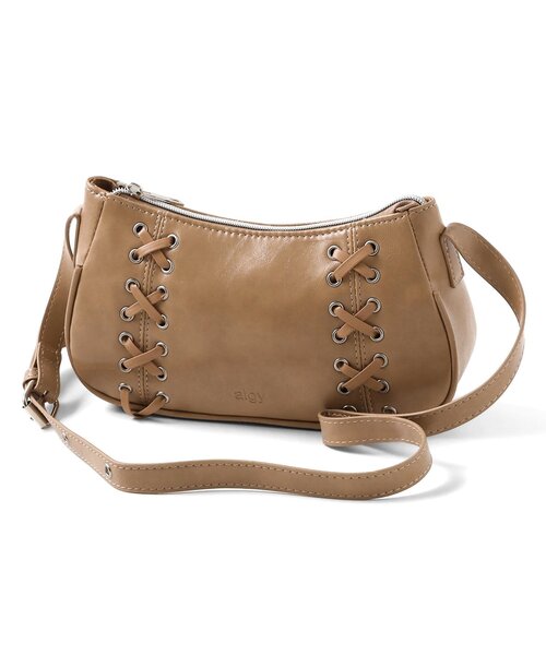 algy(アルジー)の「レースアップショルダーバッグ(ショルダーバッグ・キッズ・ブラック/オフホワイト/ベージュ/ピンク・FREE)」の11枚目の写真