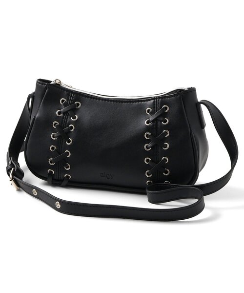 algy(アルジー)の「レースアップショルダーバッグ(ショルダーバッグ・キッズ・ブラック/オフホワイト/ベージュ/ピンク・FREE)」の14枚目の写真