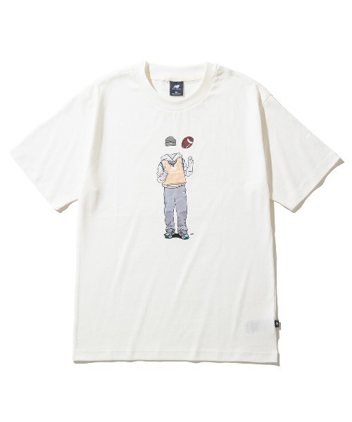 NEW BALANCE(ニューバランス)の「New Balance QTM FOOTBALL T-SHIRT(ニューバランス QTM フットボール Tシャツ)(Tシャツ/カットソー・メンズ・グリーン/ブラック/ホワイト・X-LARGE/XX-LARGE/SMALL/MEDIUM/LARGE)」の1枚目の写真