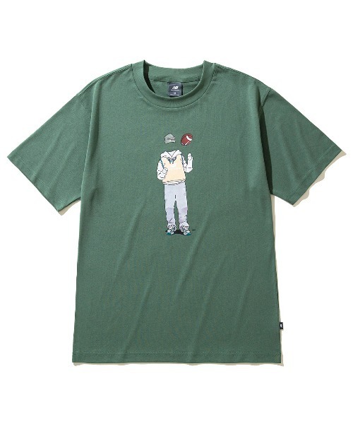 NEW BALANCE(ニューバランス)の「New Balance QTM FOOTBALL T-SHIRT(ニューバランス QTM フットボール Tシャツ)(Tシャツ/カットソー・メンズ・グリーン/ブラック/ホワイト・X-LARGE/XX-LARGE/SMALL/MEDIUM/LARGE)」の3枚目の写真