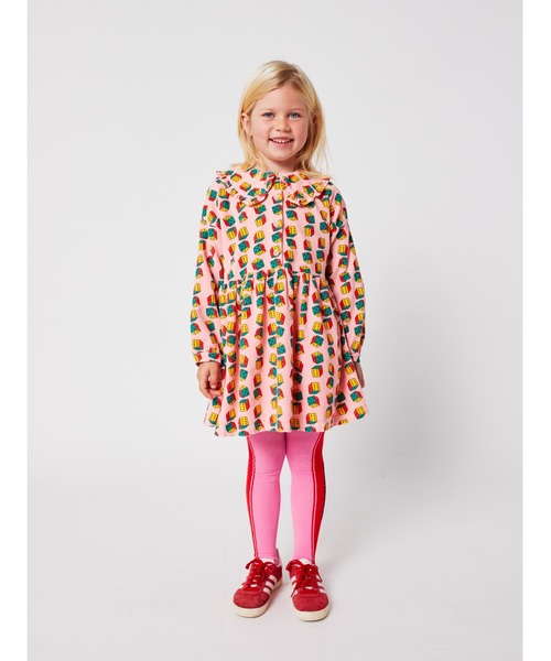 BOBO CHOSES(ボボショーズ)の「Dices all over micro corduroy dress(ワンピース・キッズ・ピンク・2-3YEAR/4-5YEAR/6-7YEAR/8-9y/10-11y/12-13y)」の6枚目の写真