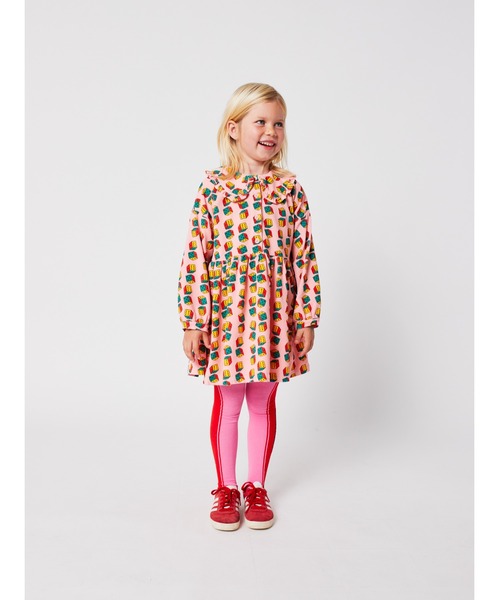 BOBO CHOSES(ボボショーズ)の「Dices all over micro corduroy dress(ワンピース・キッズ・ピンク・2-3YEAR/4-5YEAR/6-7YEAR/8-9y/10-11y/12-13y)」の7枚目の写真