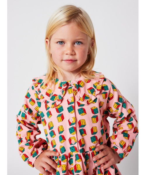 BOBO CHOSES(ボボショーズ)の「Dices all over micro corduroy dress(ワンピース・キッズ・ピンク・2-3YEAR/4-5YEAR/6-7YEAR/8-9y/10-11y/12-13y)」の9枚目の写真