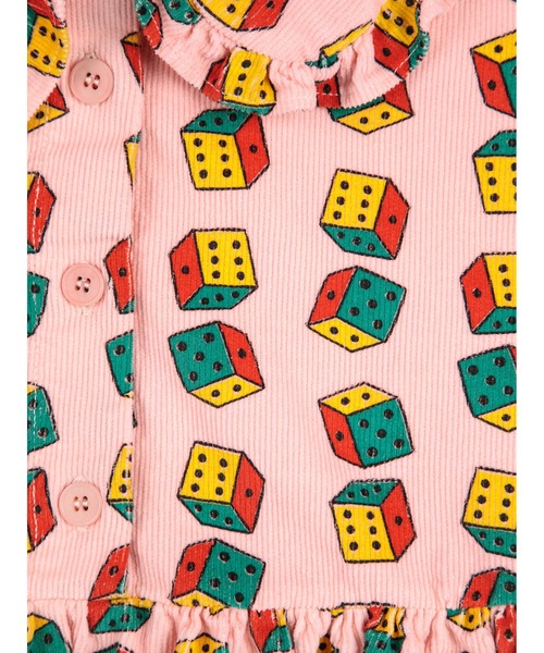 BOBO CHOSES(ボボショーズ)の「Dices all over micro corduroy dress(ワンピース・キッズ・ピンク・2-3YEAR/4-5YEAR/6-7YEAR/8-9y/10-11y/12-13y)」の4枚目の写真