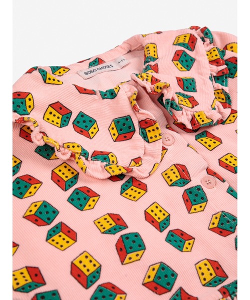 BOBO CHOSES(ボボショーズ)の「Dices all over micro corduroy dress(ワンピース・キッズ・ピンク・2-3YEAR/4-5YEAR/6-7YEAR/8-9y/10-11y/12-13y)」の5枚目の写真
