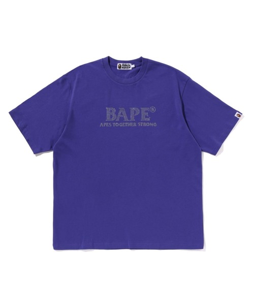 A BATHING APE 天竺ラインストーン Tシャツ L