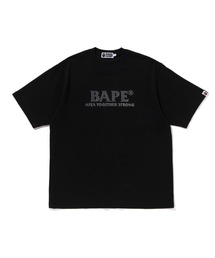 A BATHING APE(AxCVOGCv)RHINESTONE BAPE LOGO RELAXED FIT TEE(TVc/Jbg\[)