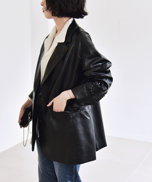 セール】quaranciel: フラワー 刺繍 テーラード ジャケット