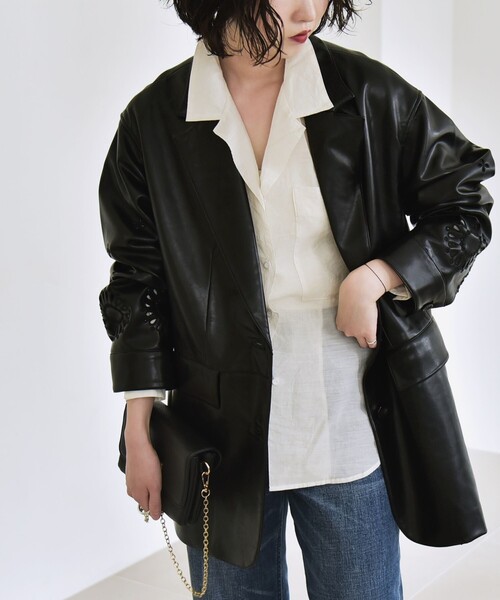 セール】quaranciel: フラワー 刺繍 テーラード ジャケット