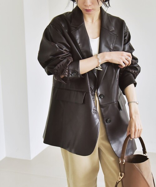 セール】quaranciel: フラワー 刺繍 テーラード ジャケット