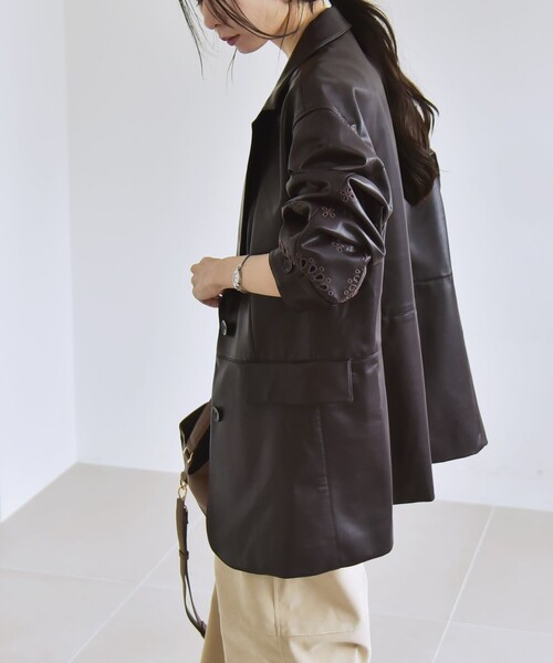 quaranciel: フラワー 刺繍 テーラード ジャケット（テーラード