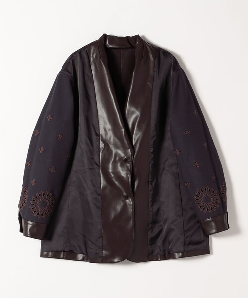 quaranciel: フラワー 刺繍 テーラード ジャケット（テーラード
