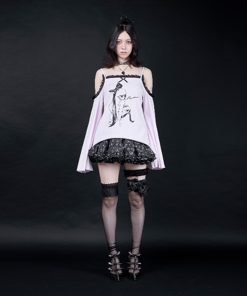 AVENCHUMU(アバンチュウム)の「ERICO collaboration illustrated tutu skirt(スカート・レディース・ホワイト/ブラック/ピンク・FREE/XS)」の8枚目の写真