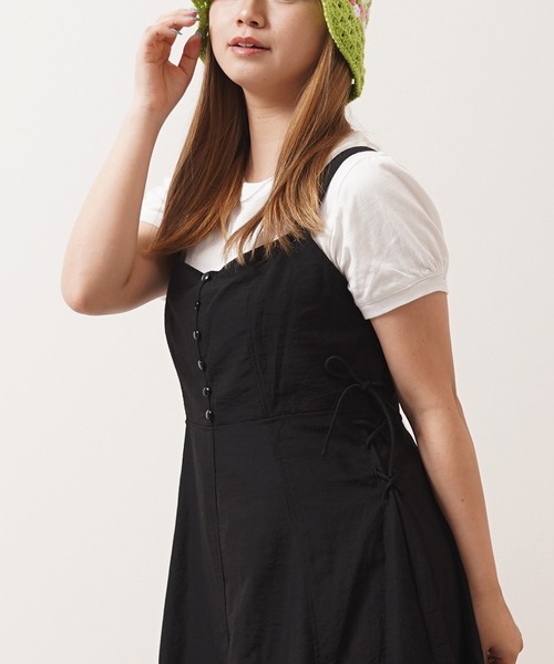 1111clothing(ワンフォークロージング)の「レースアップ ワンピース / Racing-up dress(ワンピース・レディース・ブルー/ブラック/ライトグレー/ライトカーキ・M)」の10枚目の写真