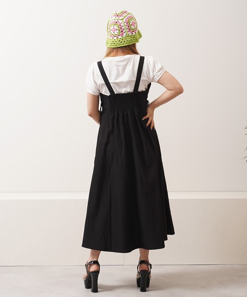1111clothing(ワンフォークロージング)の「レースアップ ワンピース / Racing-up dress(ワンピース・レディース・ブルー/ブラック/ライトグレー/ライトカーキ・M)」の11枚目の写真