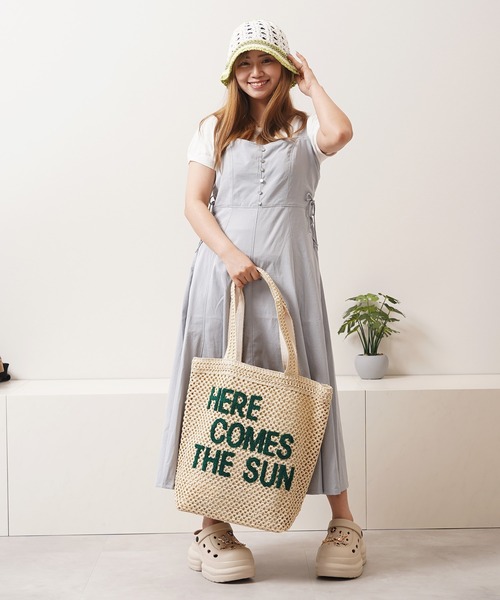 1111clothing(ワンフォークロージング)の「レースアップ ワンピース / Racing-up dress(ワンピース・レディース・ブルー/ブラック/ライトグレー/ライトカーキ・M)」の16枚目の写真