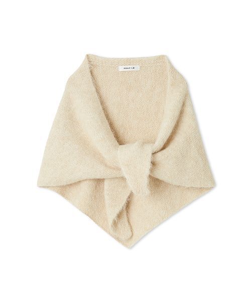 FRAY I.D(フレイアイディー)の「ニットスカーフ(バンダナ/スカーフ・レディース・アイボリー/グレー・F)」の2枚目の写真