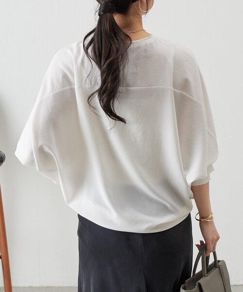 BEARDSLEY（ビアズリー）の「ストレッチドルマンT（シャツ/ブラウス・レディース・グレー/ブラック/ホワイト・1/0）」の5枚目の写真