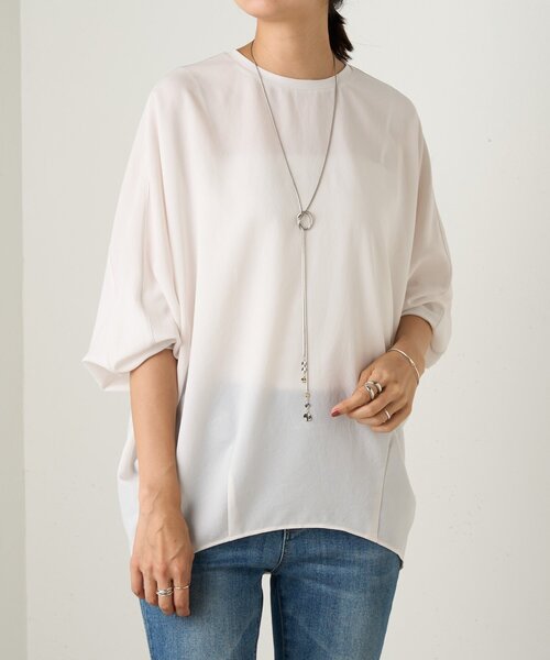 BEARDSLEY（ビアズリー）の「ストレッチドルマンT（シャツ/ブラウス・レディース・グレー/ブラック/ホワイト・1/0）」の10枚目の写真