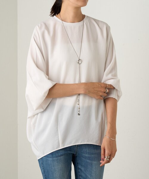 BEARDSLEY（ビアズリー）の「ストレッチドルマンT（シャツ/ブラウス・レディース・グレー/ブラック/ホワイト・1/0）」の13枚目の写真