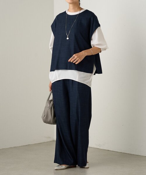 BEARDSLEY（ビアズリー）の「ストレッチドルマンT（シャツ/ブラウス・レディース・グレー/ブラック/ホワイト・1/0）」の21枚目の写真