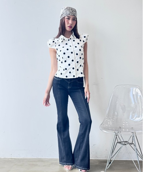 セール】【Y2Kウェーブ】ブーツカットデニム（デニムパンツ）｜Y2K