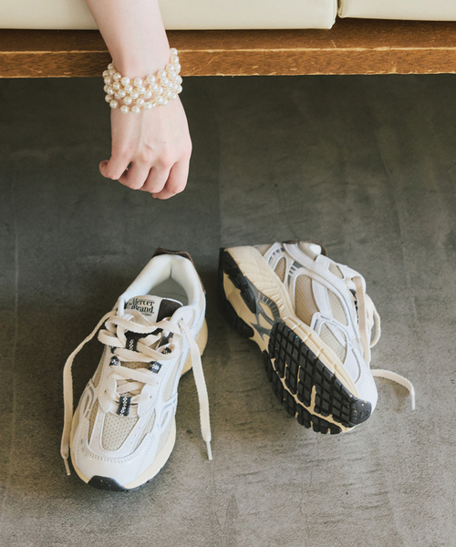 SLOBE IENA（スローブイエナ）の「The Mercer Brand/マーサーブランド The Re-Run Vintage ME253012-157/601（スニーカー・レディース・ホワイト/ネイビー・36/37/38）」の20枚目の写真