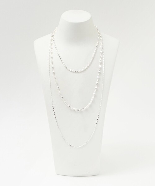 in mood（インムード）の「【別注】＜in mood＞MULTI 3P チェーンネックレス（ネックレス・レディース・シルバー・FREE）」の2枚目の写真