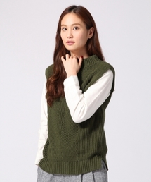 GLOBAL WORK | ニットベストレイヤープルオーバー長袖2/706839(ニット/セーター)