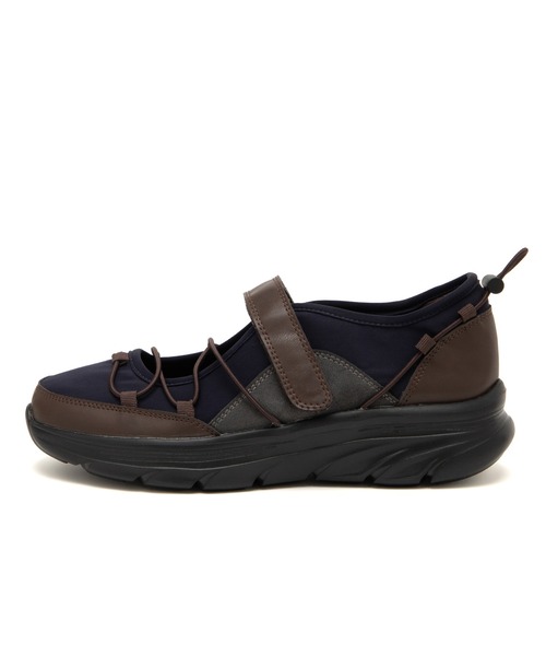 JELLY BEANS（ジェリービーンズ）の「ゴムクロスストラップスニーカー(215-55167)JELLY BEANS(ジェリービーンズ)（スニーカー・レディース・ベージュ/ブラック/ネイビー・L/M/S/LL）」の7枚目の写真